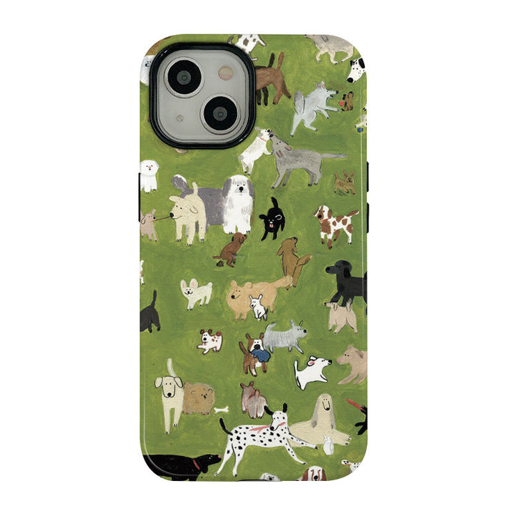 Fashion Personality Green Background Dog Phone Case