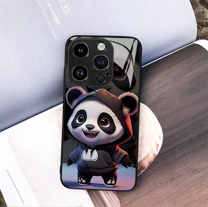 Carcasă telefonică Panda Drăguță Cartoon National Treasure Glass Hard Carcasă