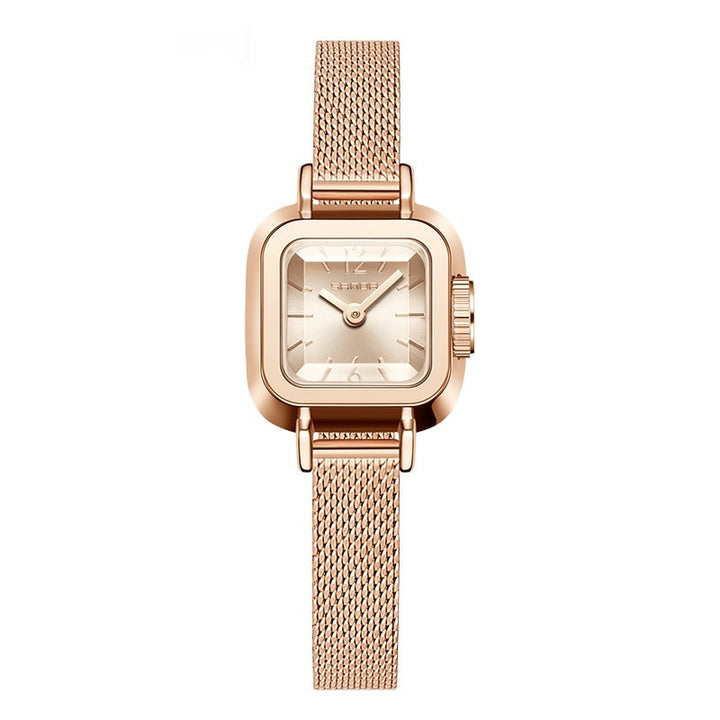 Mesh Quartz Watch Fashion Moda Simple Roman Patters Impermeabil