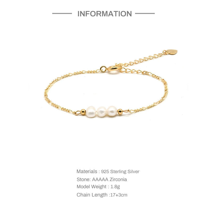 Fashion Statement Sterling Silver Design Pearl Bracelet