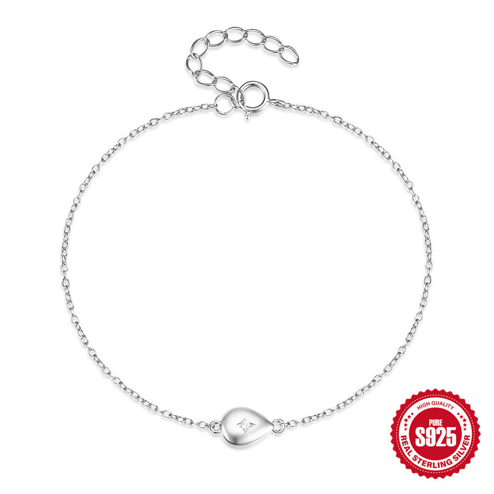 Lady Temperament All-match Daily Water Drop Diamond Bracelet