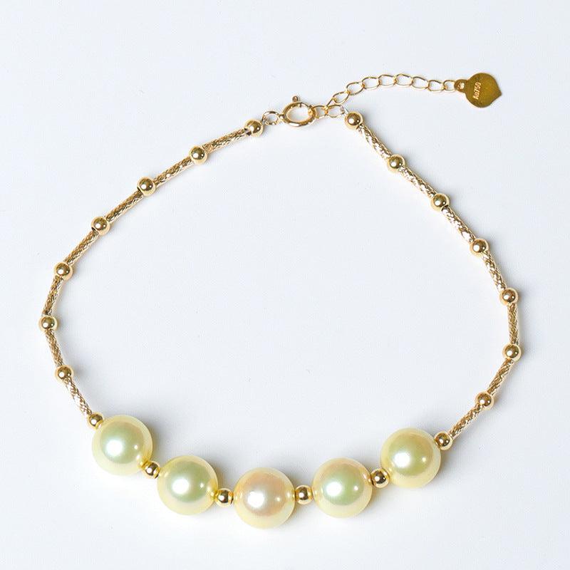 European And American New Light Gold Pearl Bracelet