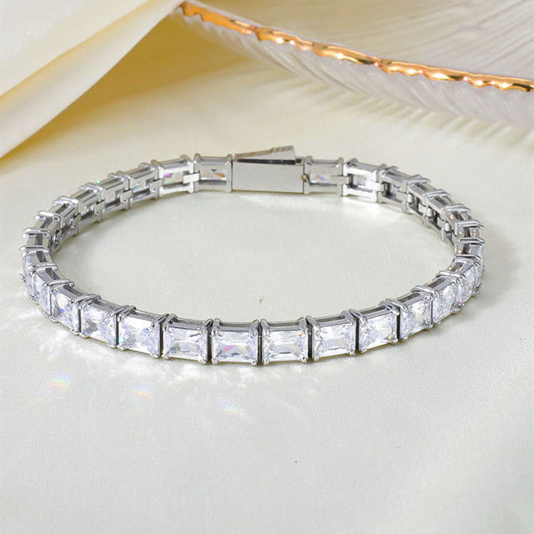 Bracelet Titanium Steel Full Diamond Does Not Fade