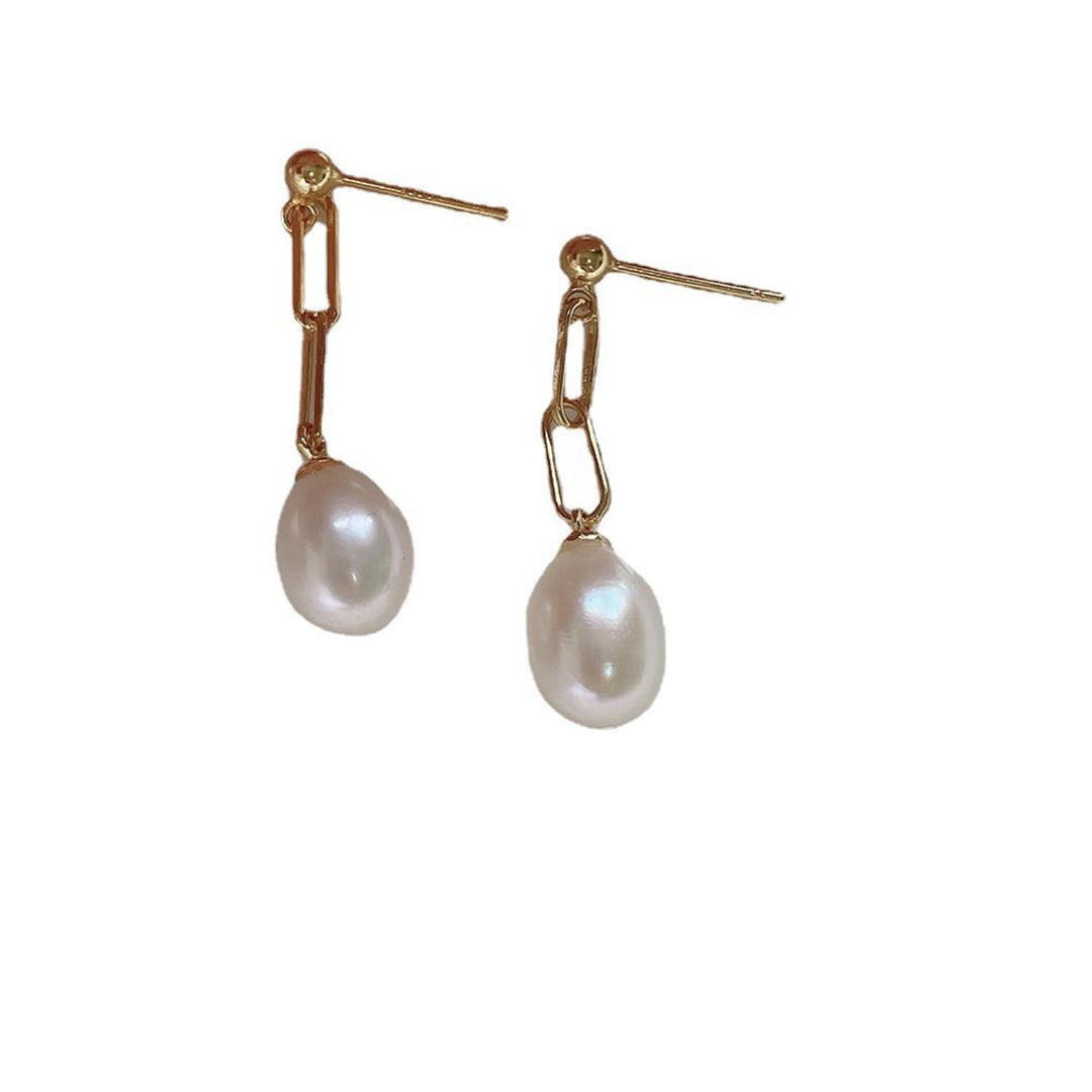 S925 Sterling Silver Pearl Fresh And Cute Earrings Eardrop