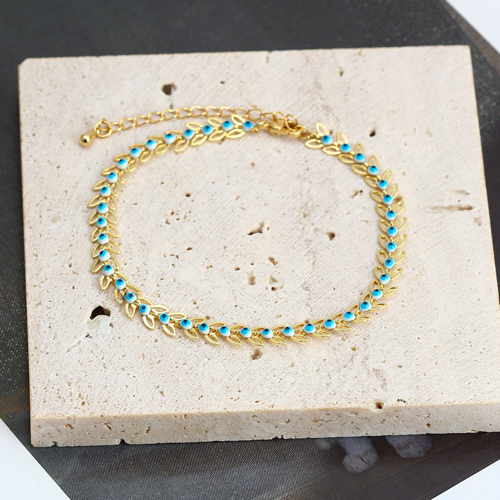 Women's Geometric New Blue Eye Bracelet