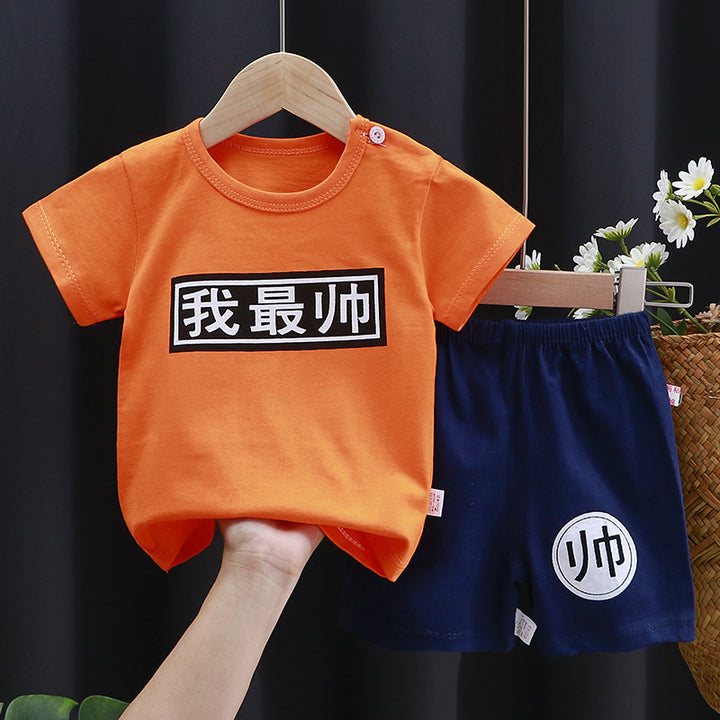 Children's Short-sleeved Suit Cotton T-shirt Baby Baby Clothes