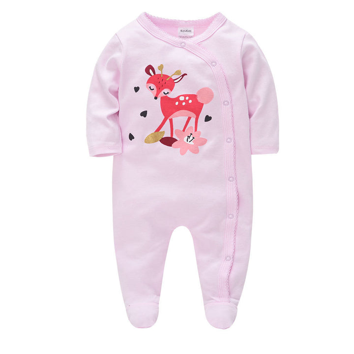 Baby long-sleeved cotton romper