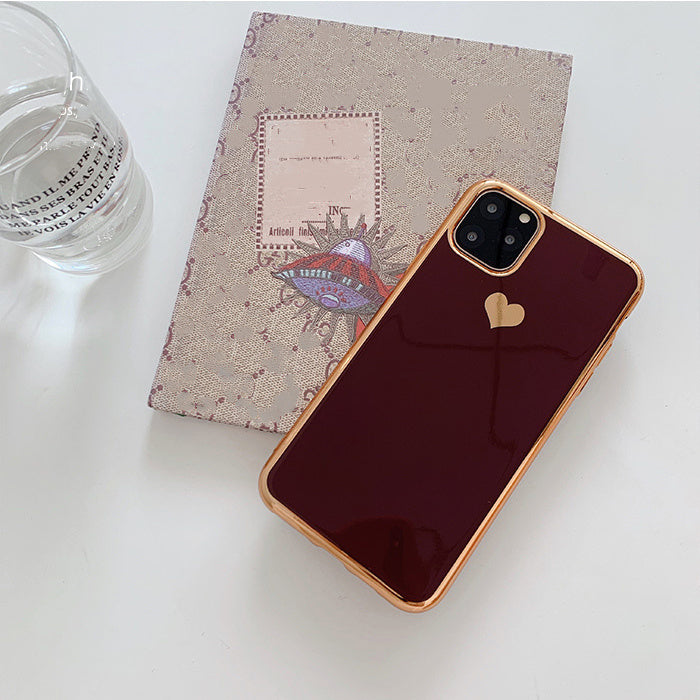 Luxury plating love phone case