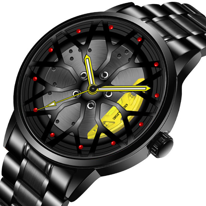 Men's Fashion Trend Wheel Caliper High-grade Waterproof Luminous Quartz Watch