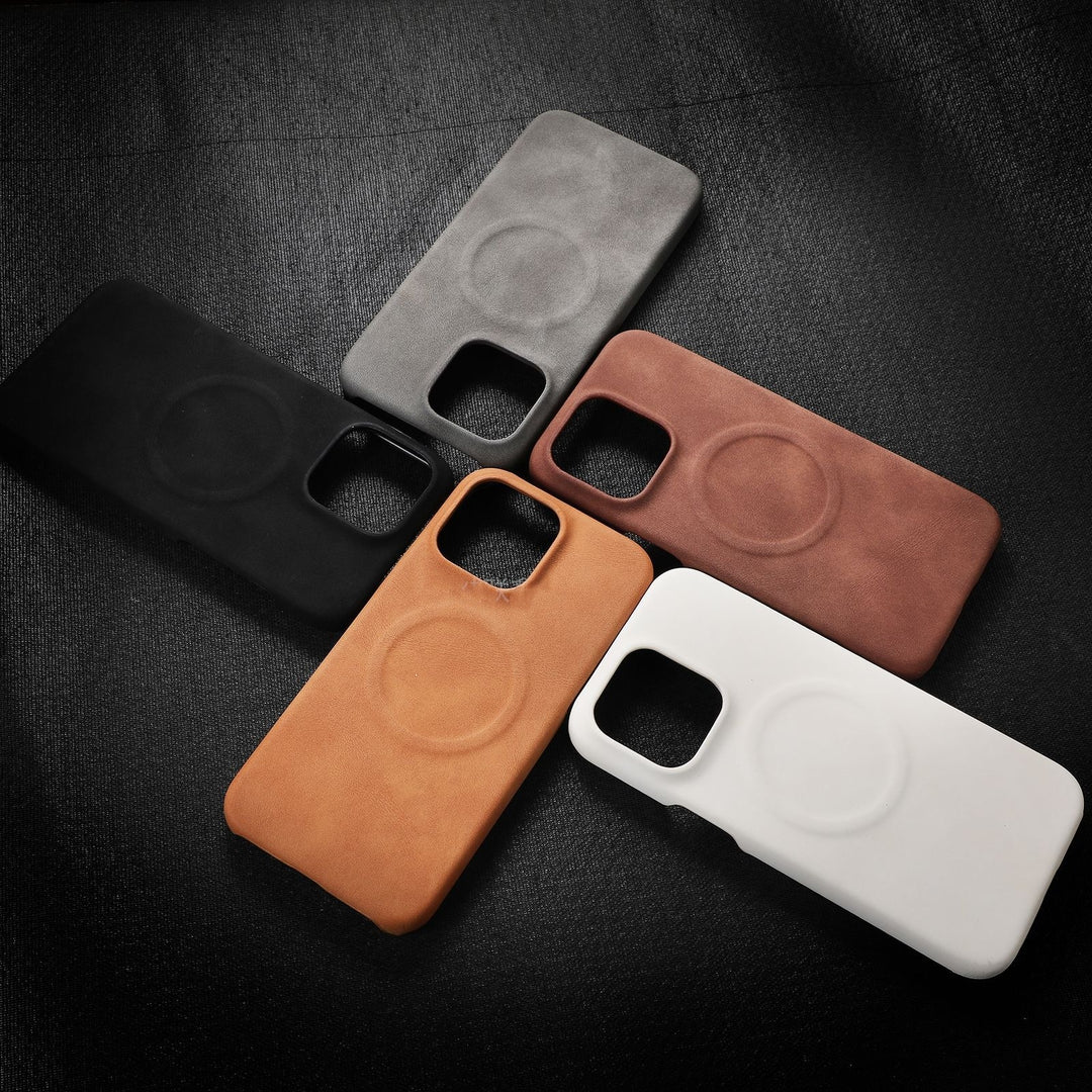 Skin-sensitive Sheepskin Magnetic Phone Case Drop-resistant Protective Cover