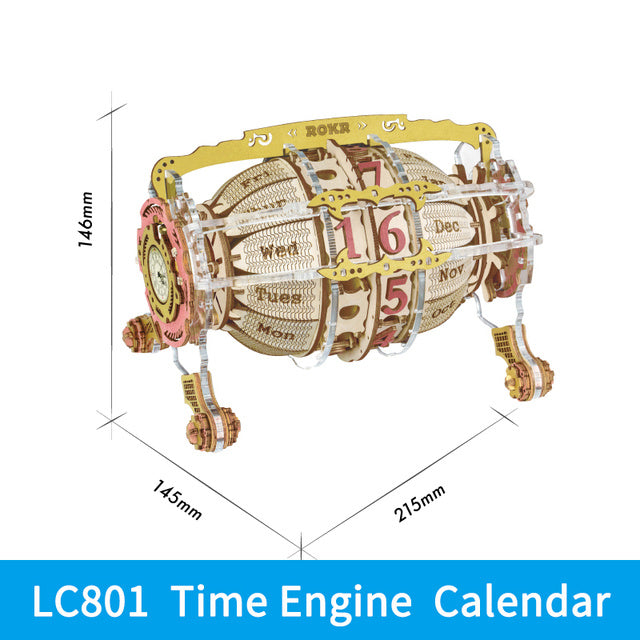 Robotime rokr zodiac perete ceas 3d puzzle din lemn model de asamblare jucării cadouri pentru copii adolescenți lc601 suport dropshipping