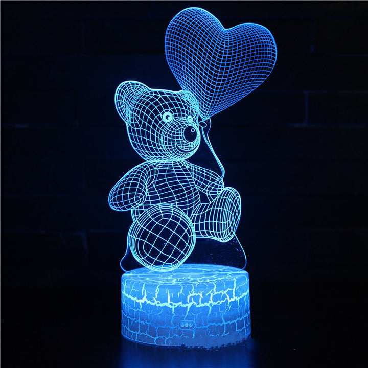 Lampa 3D lampă acrilică USB LED LED -uri de noapte neon Lampă de semn de Crăciun decorațiuni de Crăciun pentru dormitor pentru casă decor de ziua de valentine Cadouri de zi