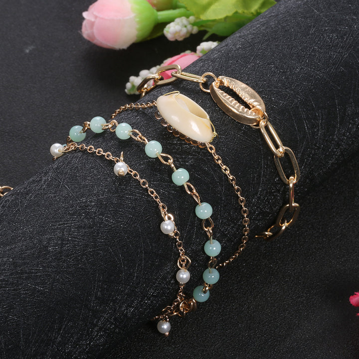 Golden Shell Exaggerated Chain Bracelet