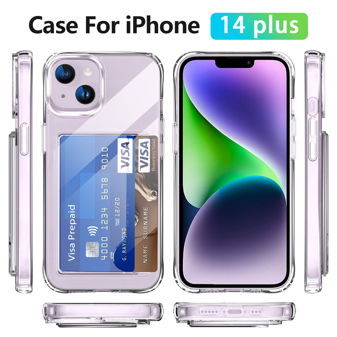 Carcasă de telefon cu card transparent cu două în unu acrilic