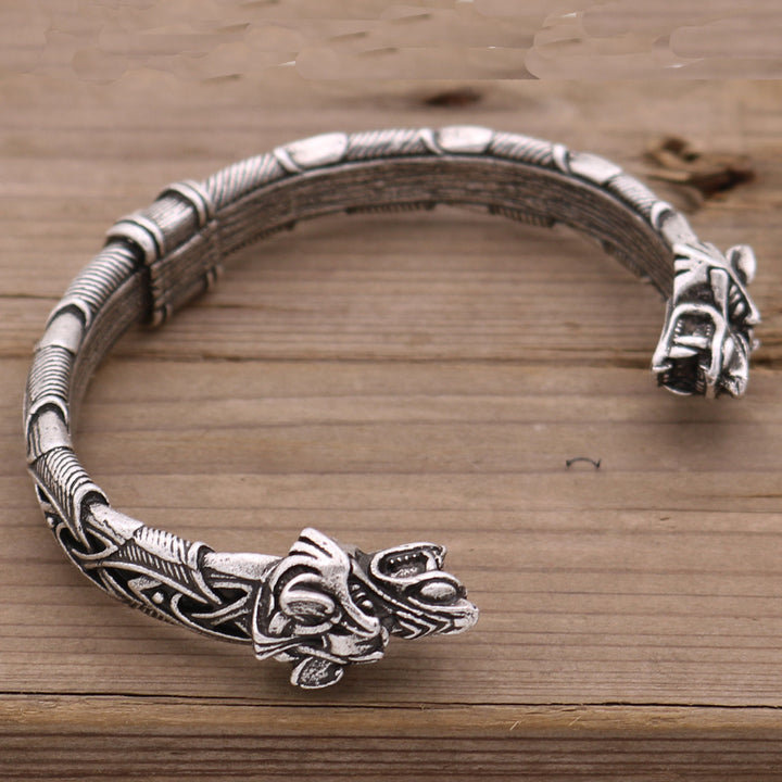 Viking Bracelet Wolf Head Viking