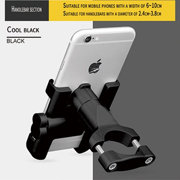 DEROACE Bicycle Phone Holder Universal Support Telephone Handlebar Mount Bracket Electric Vehicle Aluminum alloy Phones Holders