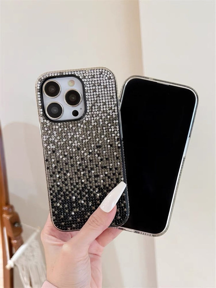 Gradient Edge Diamond Phone Case Starry Sky Rhinestone