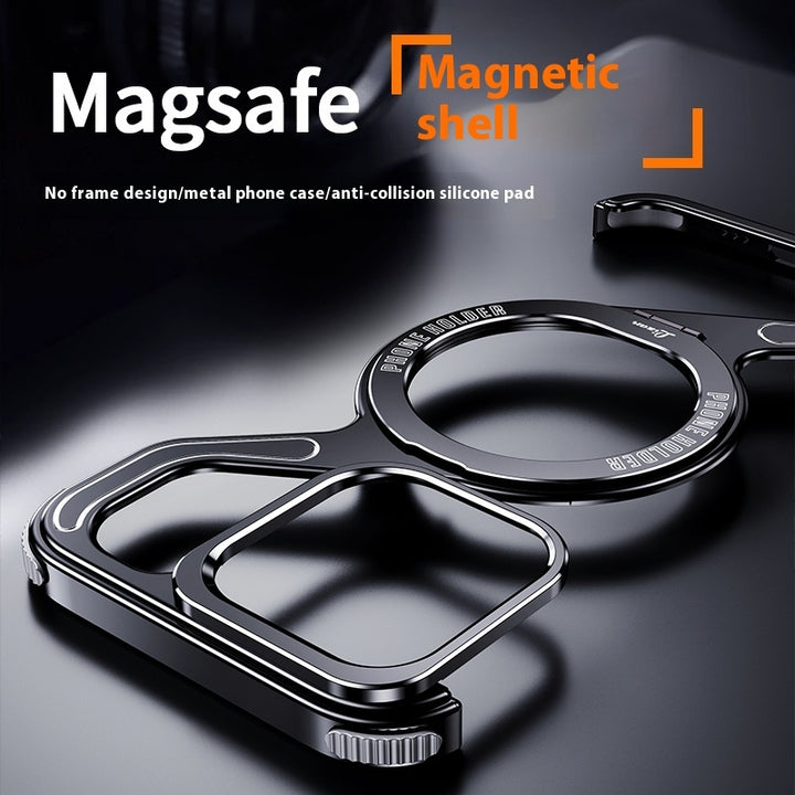 Carcasă de telefon magnetic cu suport metalic de tip Z