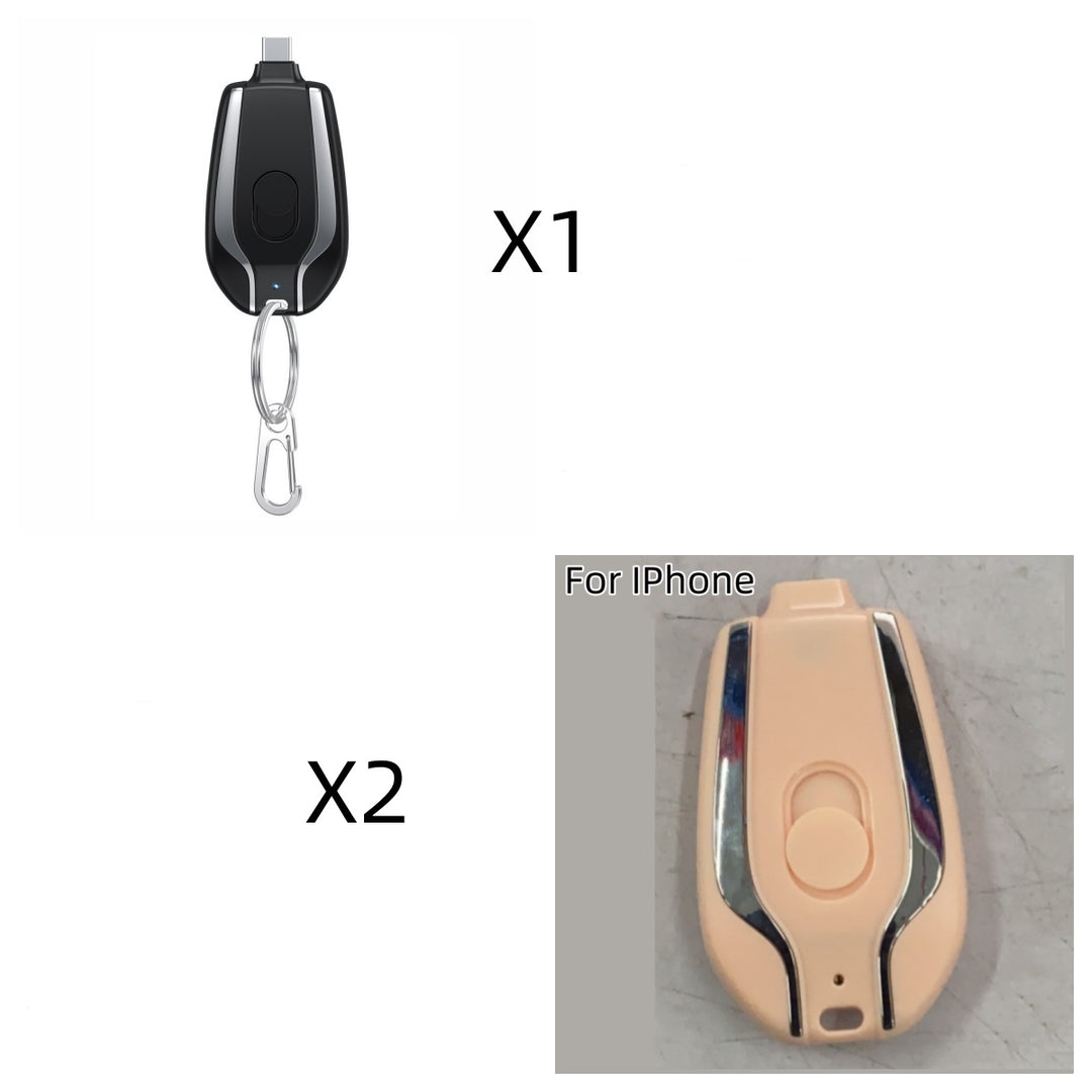 1500mAh Mini Power Pod Pod Cheychain încărcător cu tip-C ultra-compact mini pachete de baterii de încărcare rapidă de rezervă de rezervă