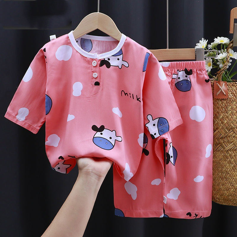 Summer Clothes Cotton Silk Air-conditioning Clothes Baby Clothes