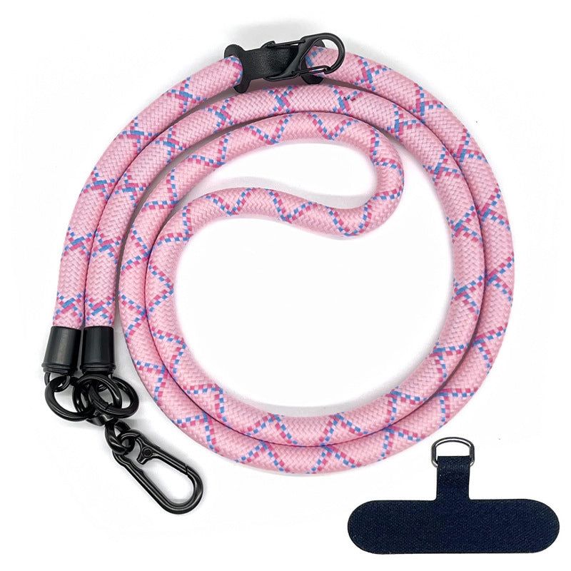 10 mm Climbing Rope Telefon mobil Garnitură Lankard Garnitură reglabilă Crossbody Telefon mobil curea cu Curea de cameră cu curea de cameră anti-pierdere a gâtului