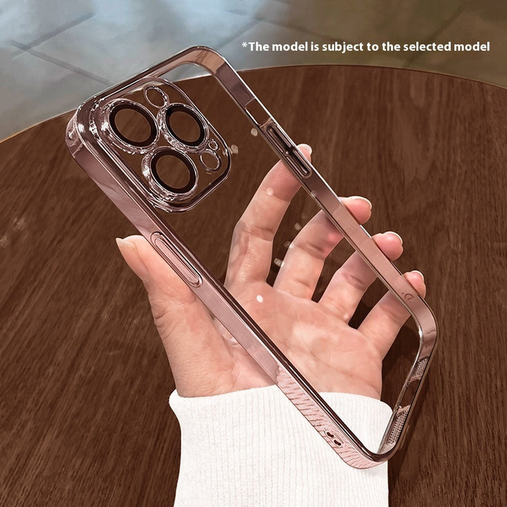 Aplicabil pentru carcasa telefonică iPhone15 electroplată TPU Cover soft Rezistent transparent pentru picături