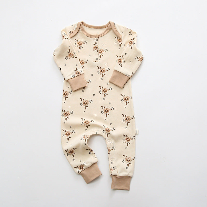 Infant Print One Piece Collar Cotton Comfort Romper