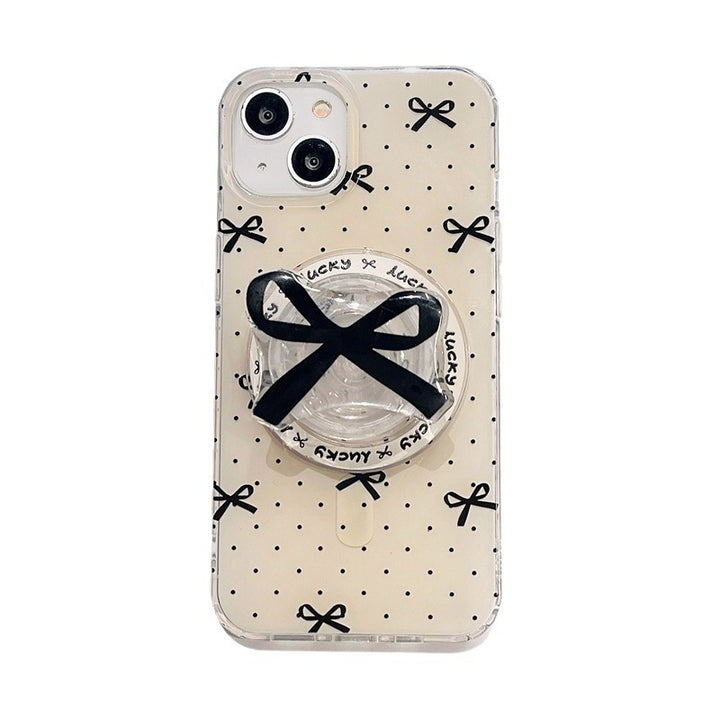 Femei Polka Dot Bow Magnetic Strap Bracket Telefon