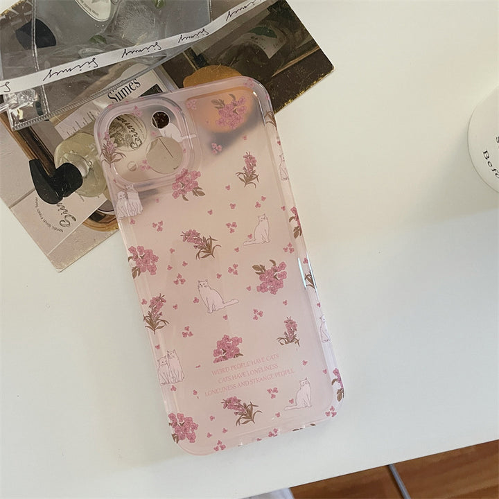 Floral Cat Suitable For 15 Promax1314 Phone Case 1112 Women