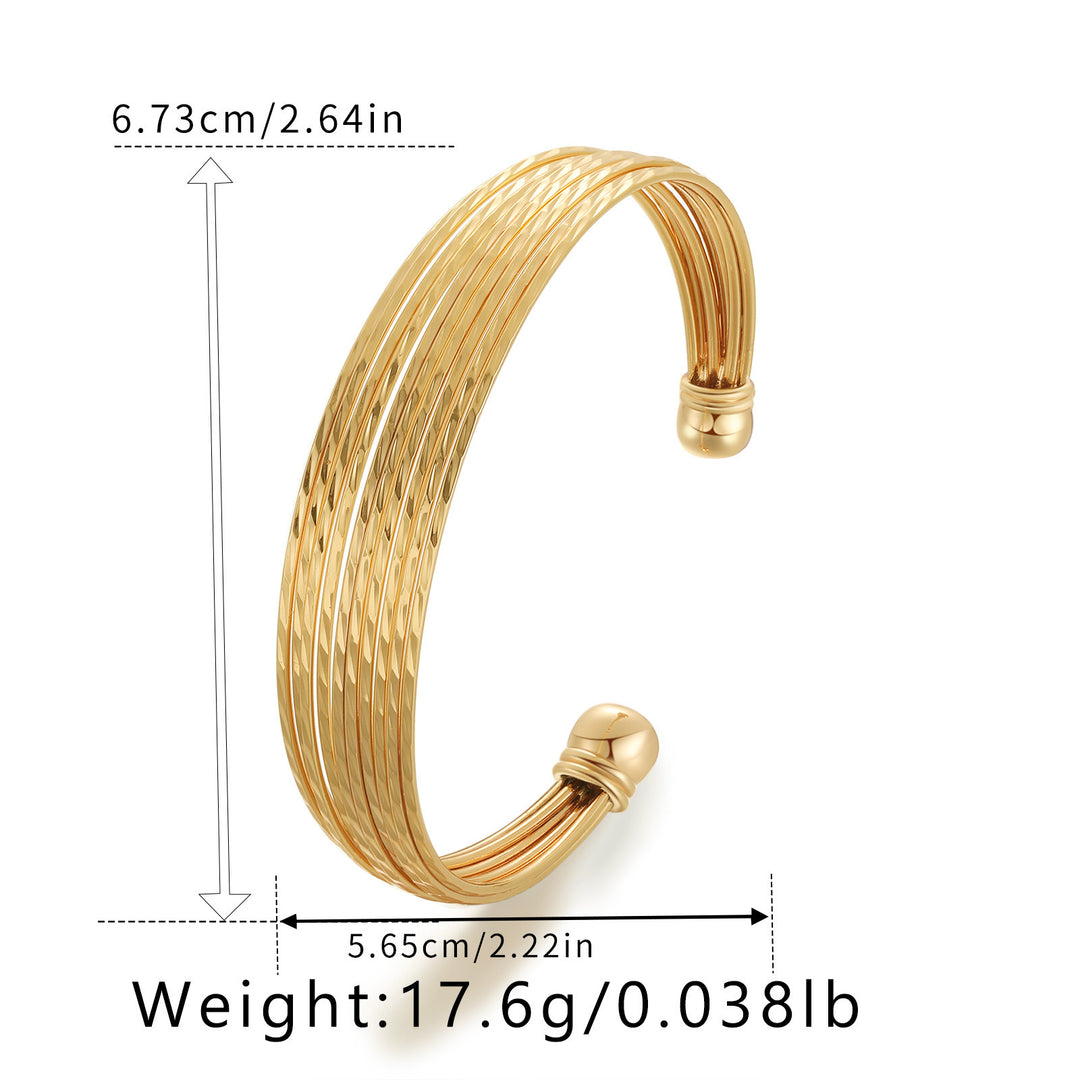 Women's Wide-brimmed Metal Feel Fashion Bracelet