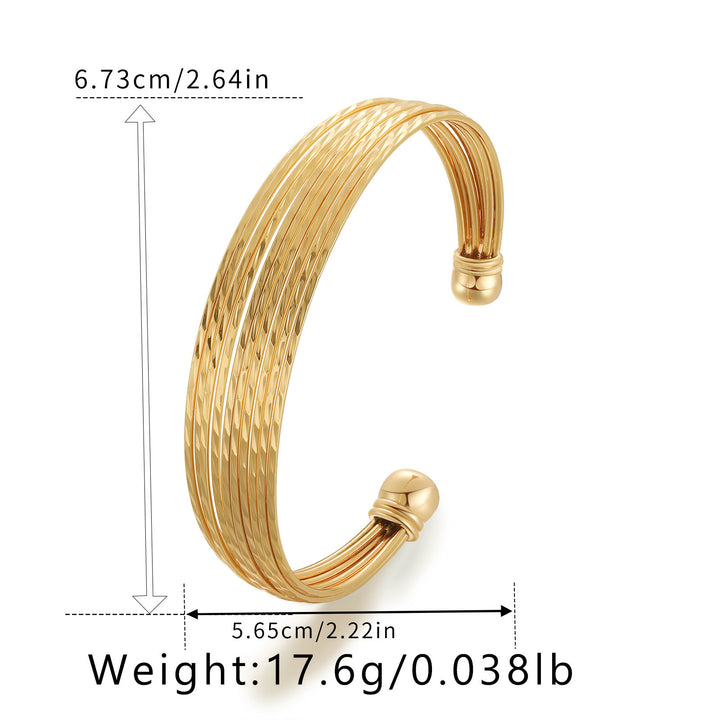 Women's Wide-brimmed Metal Feel Fashion Bracelet