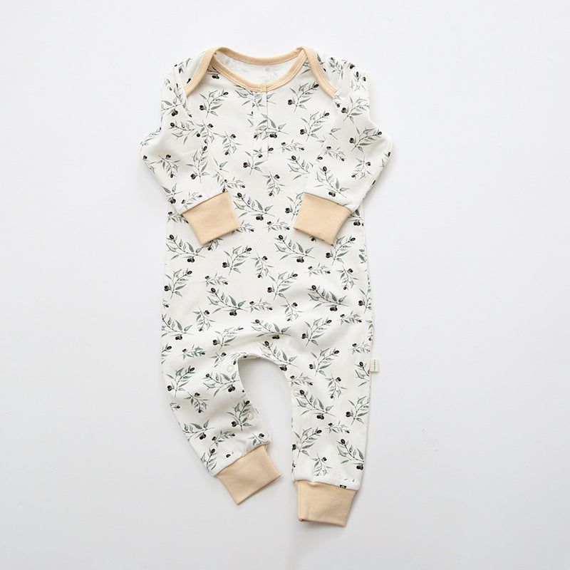 Infant Print One Piece Collar Cotton Comfort Romper