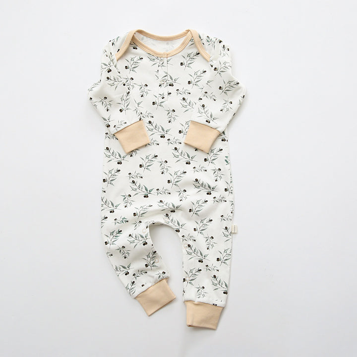 Infant Print One Piece Collar Cotton Comfort Romper