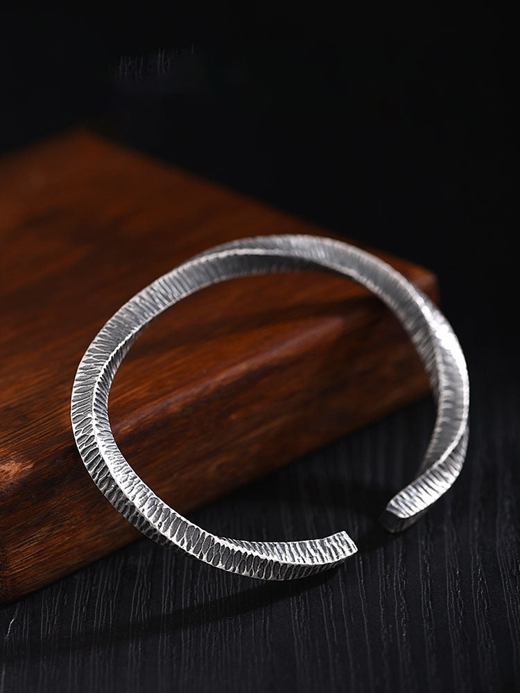 999 Sterling Silver Mobius Brățară pentru bărbați și femei