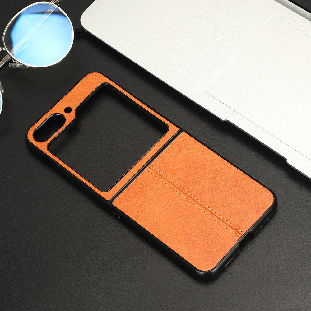 Leather Grain Foldable Screen Stitching Phone Case