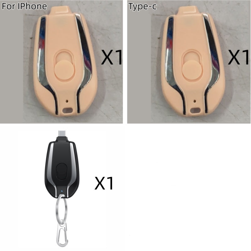 1500mAh Mini Power Pod Pod Cheychain încărcător cu tip-C ultra-compact mini pachete de baterii de încărcare rapidă de rezervă de rezervă