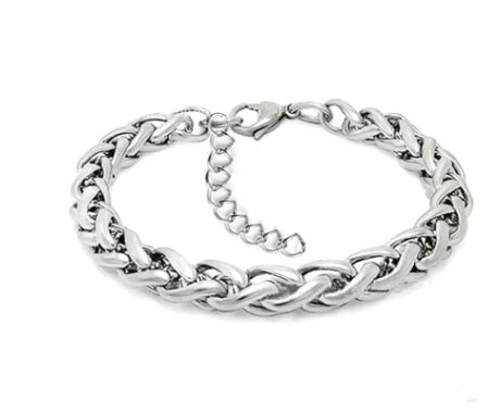 Stainless steel 3.2mmNK flattening bracelet European and American men's titanium steel jewelry