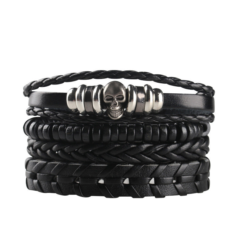 Men's Punk Woven Leather Bracelet