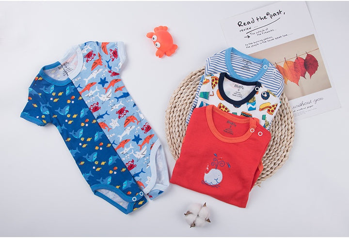 Cotton baby short sleeve bodysuit