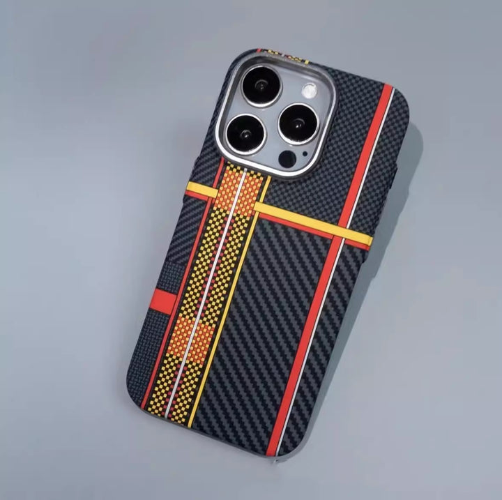 Applicable To IPhone15 Carbon Fiber Grain Magnetic Phone Case