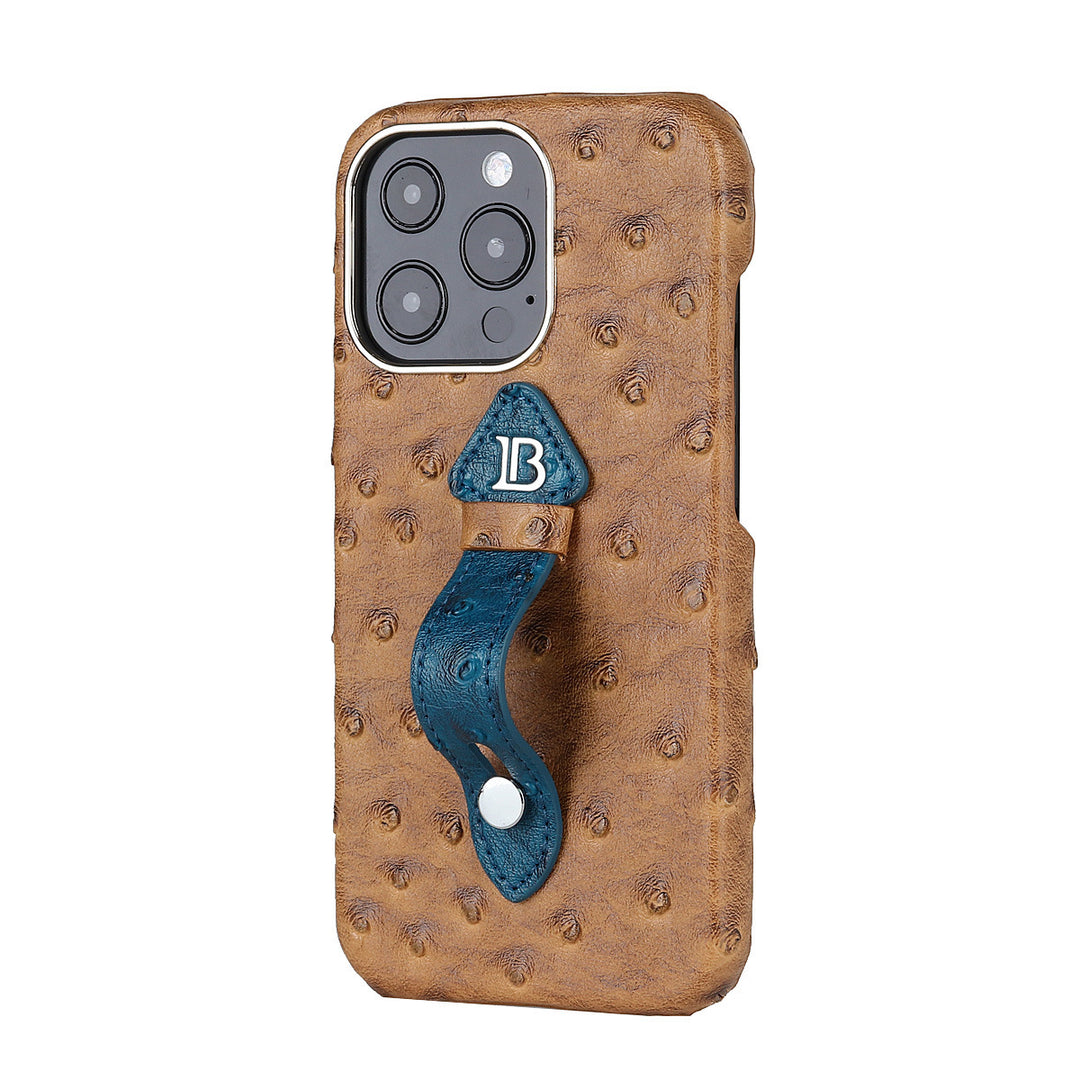 For Ostrich Texture Leather Stand Phone Case