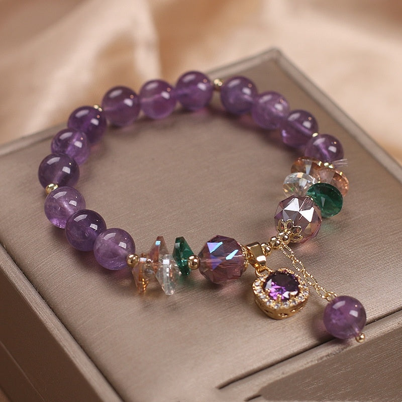 Internet Celebrity Special-interest Design Natural Amethyst Bracelet