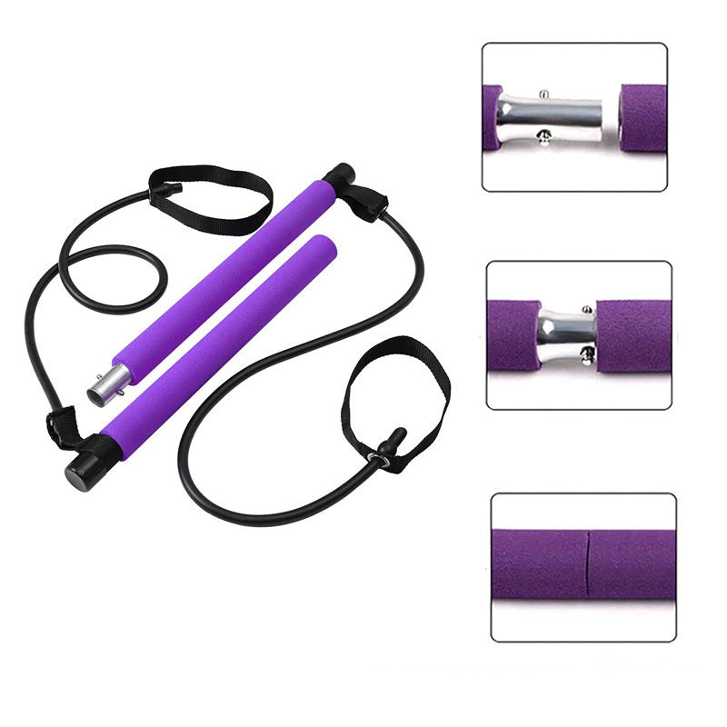 Fitness Yoga Pilates Bar Accesorii portabile de gimnastică Sport Elastic Culturism Benzi de rezistență