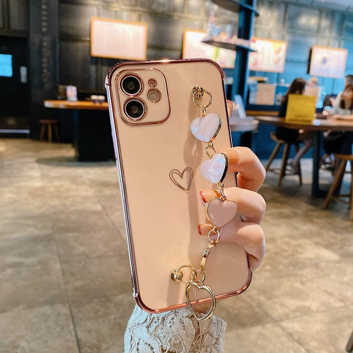 Electroplated Heart-shaped Mobile Phone Shell