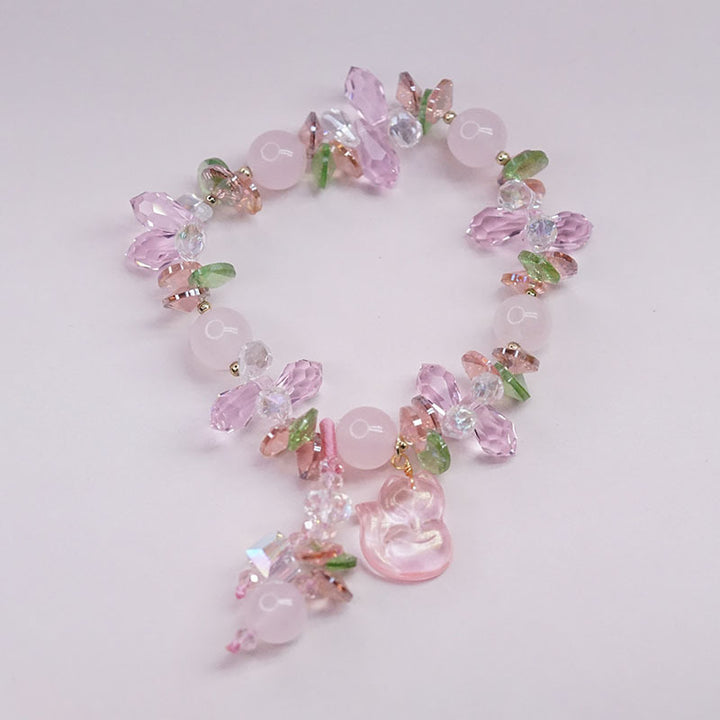 Girl Heart Crystal Bracelet Mori Style Fox