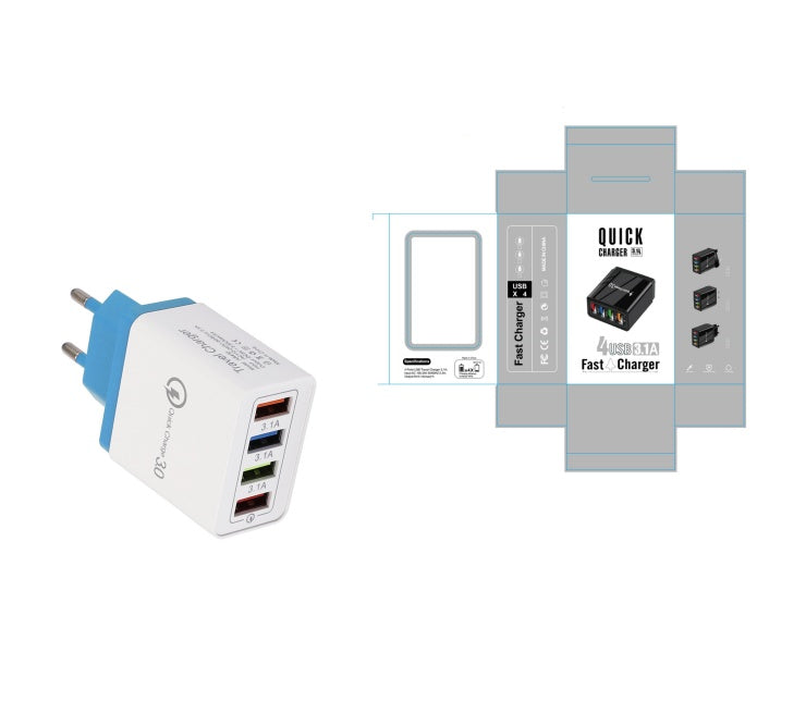 Încărcător USB Quick Charge 3.0 4 Adaptor pentru telefon pentru tabletă Portabil Portabil Mobile încărcător rapid