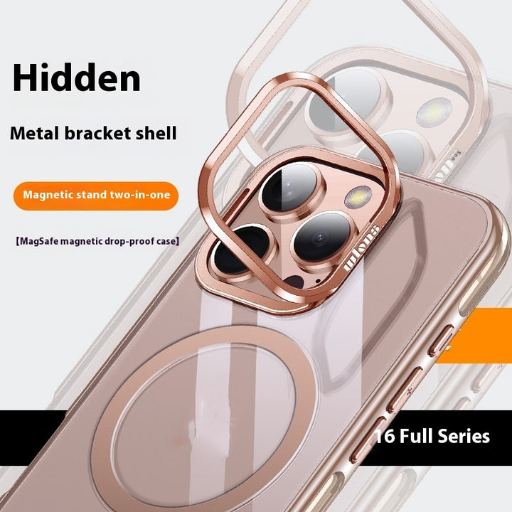 Metal Bracket Protective Sleeve Airbag Drop-resistant Transparent Phone Case