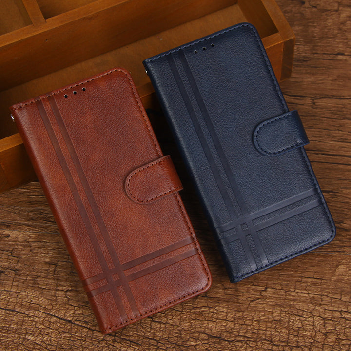 Embossed Flip Business Card Wallet Protective Cover