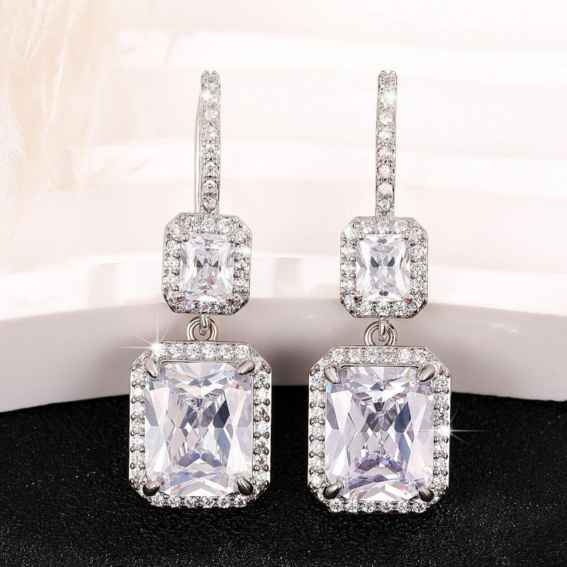 Women's French-style Zircon Earrings