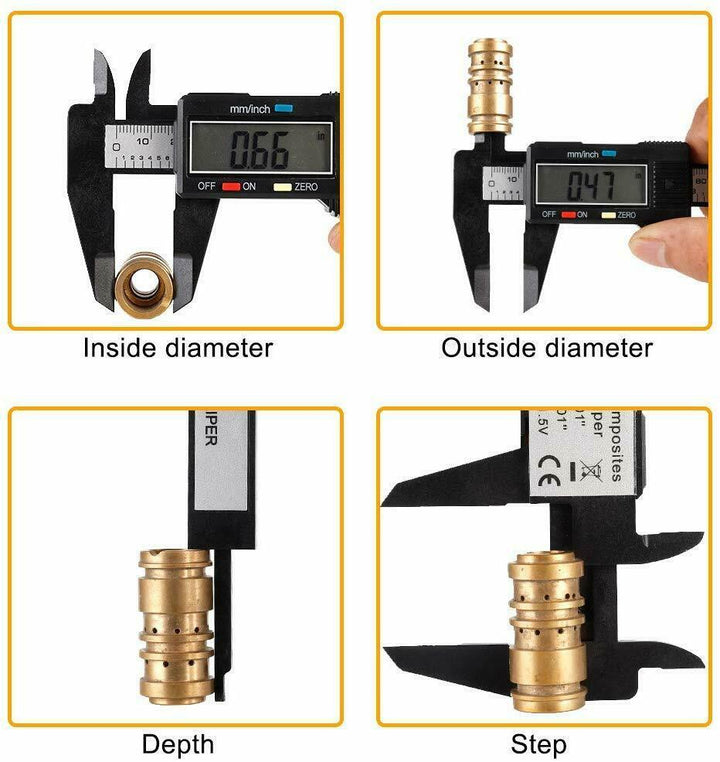 Etrier digital Electronic Fibra de carbon Vernier Micrometer Conducător 150mm 6